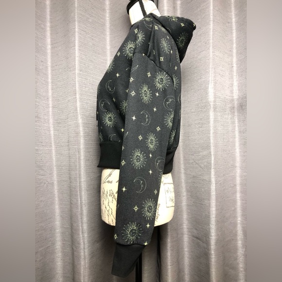 Justify Womens Sun Moon and Stars Zip up Hoodie - Picture 2 of 6